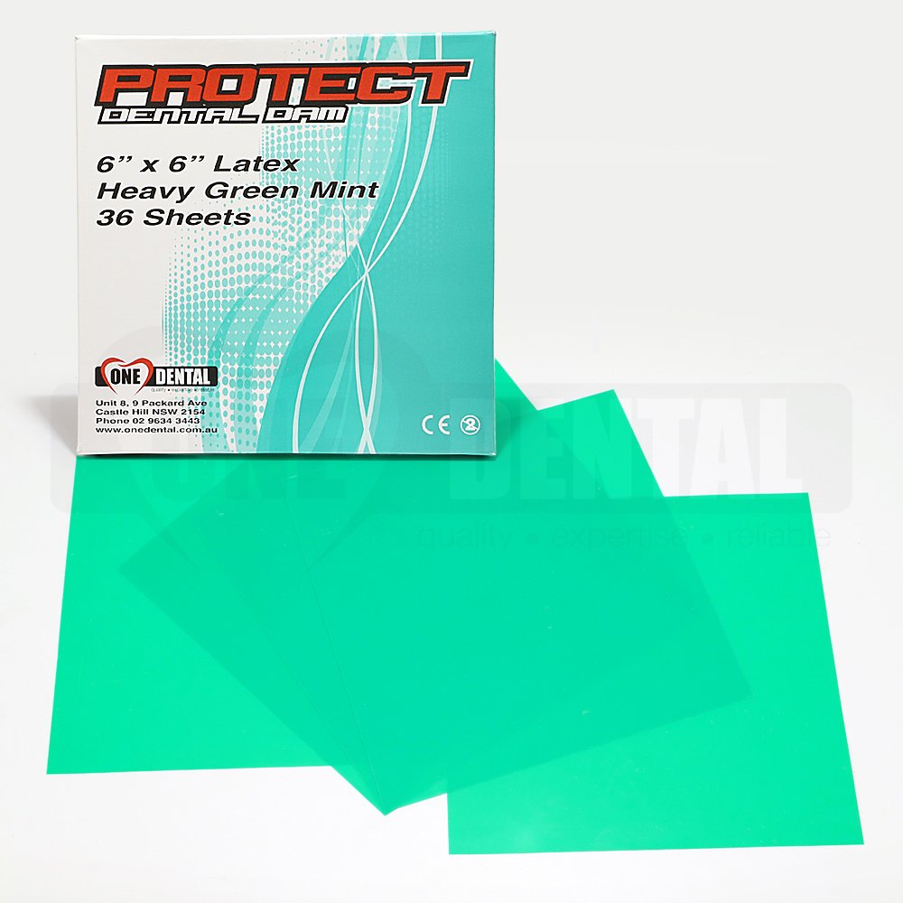 PROTECT Rubber Dam Green Mint HEAVY 36 sheets