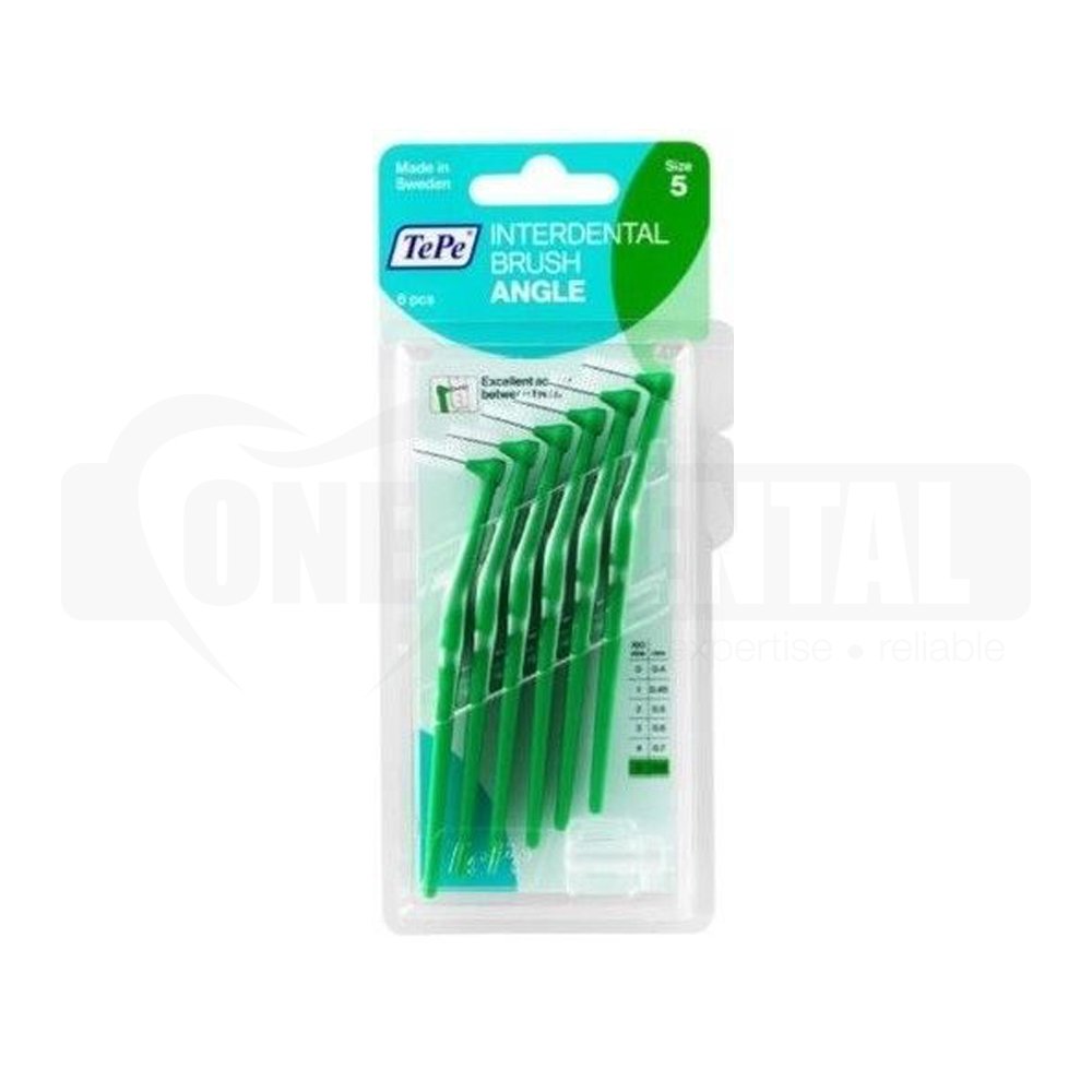 TePe Angle with Handle Green 0.8mm 6 Pack
