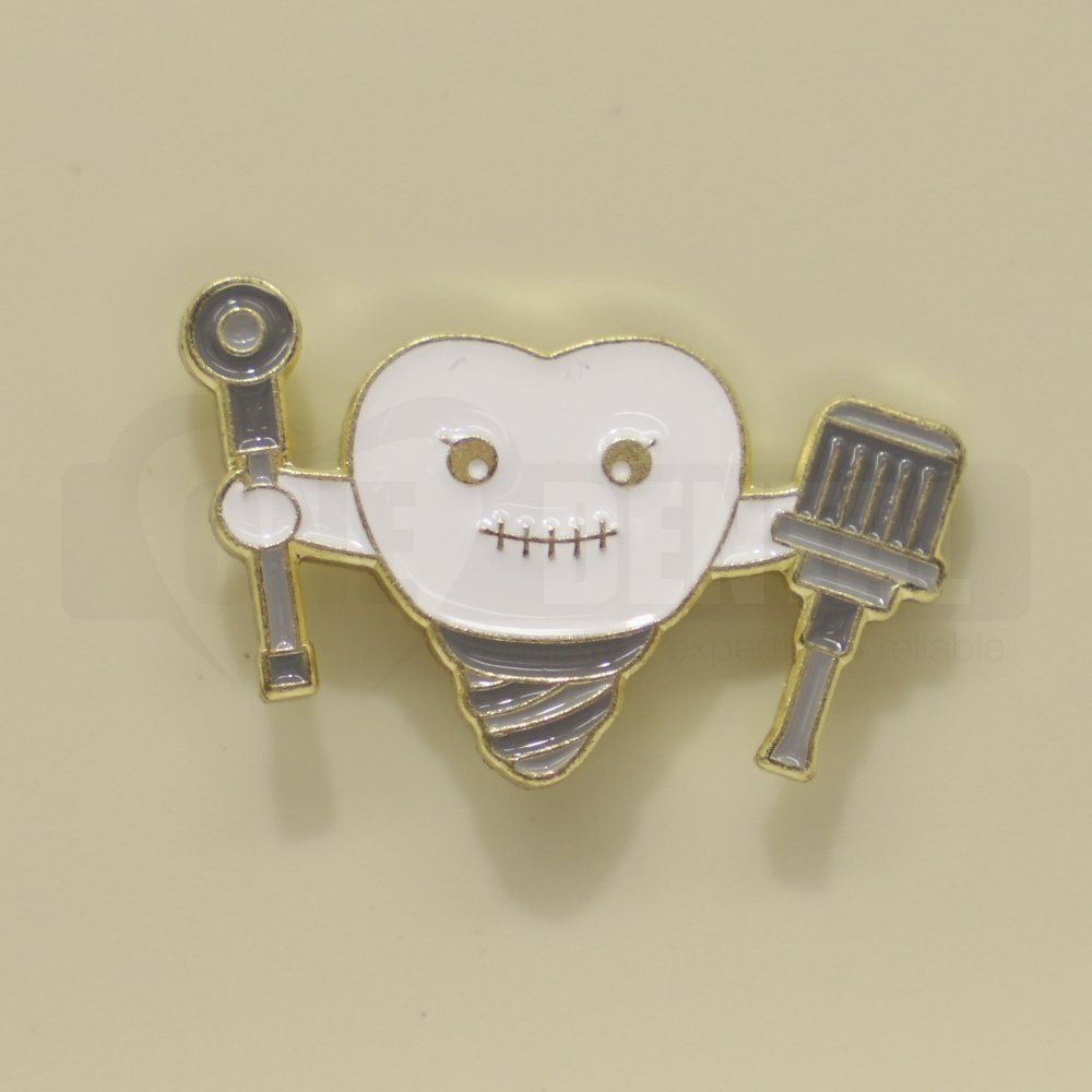 Implant Tooth Pin Badge