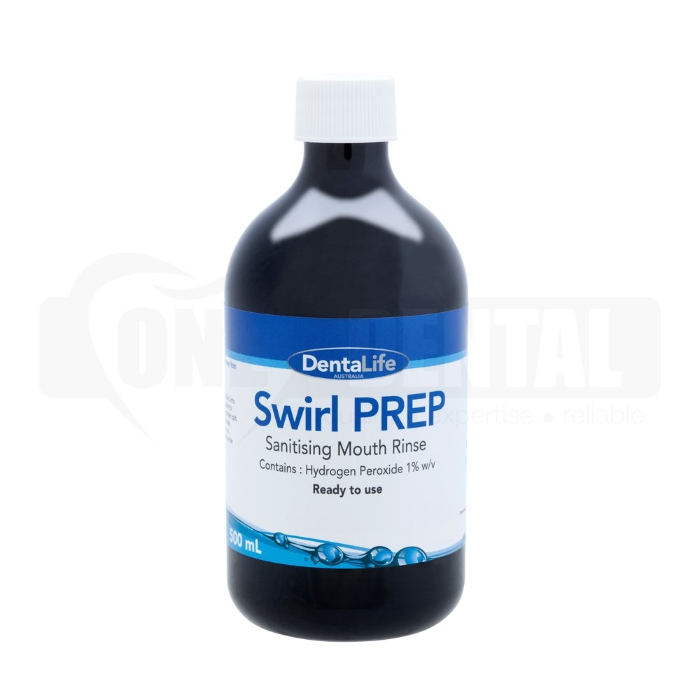 Swirl Prep Mouthrinse 500ml 1% Hydrogen Peroxide Ready to Use