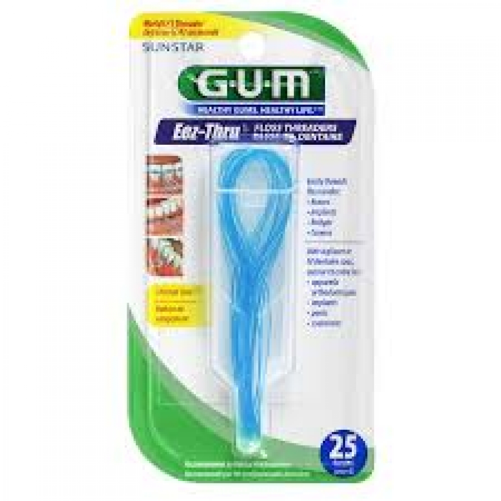 GUM EEZ-THRU Floss Threaders (25 floss threaders per pack)