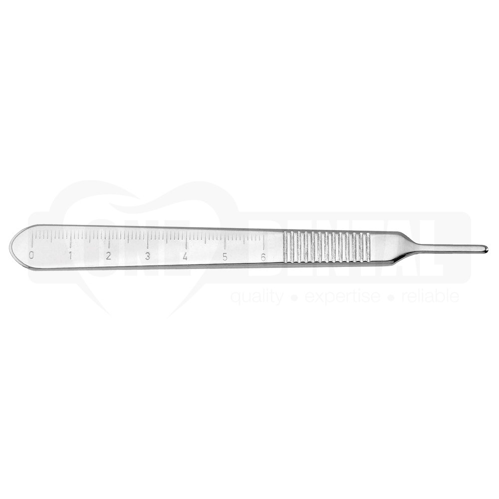 Scalpel Blade Handle, SE, Flat #3 w/metric ruler (5" / 125mm)