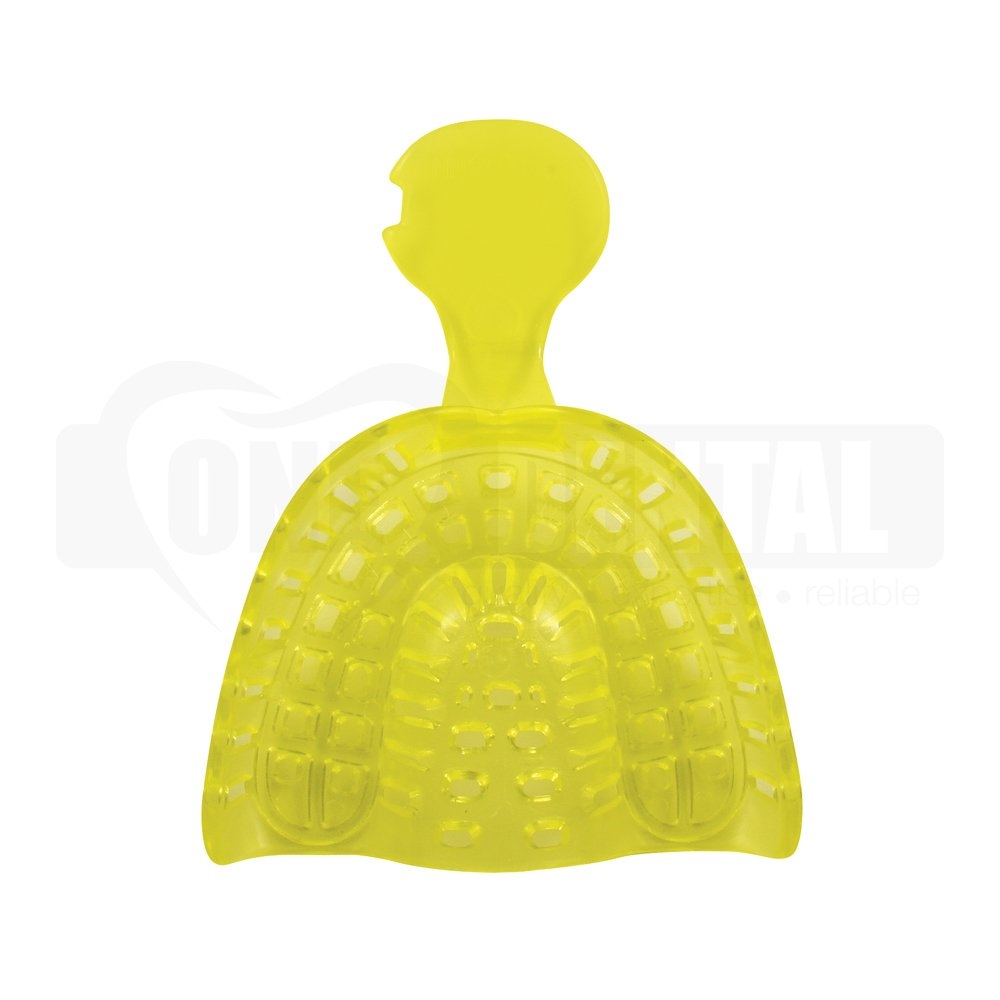 Impression Tray Perforated Large Upper YELLOW (40pc) Disposable