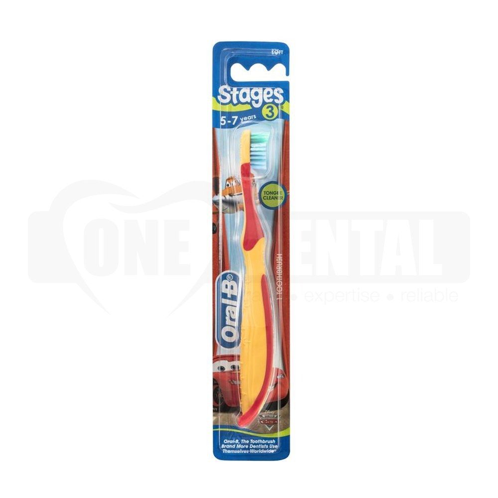Oral B Stages 3 Manual Toothbrush with tongue cleaner 5 to 7 years