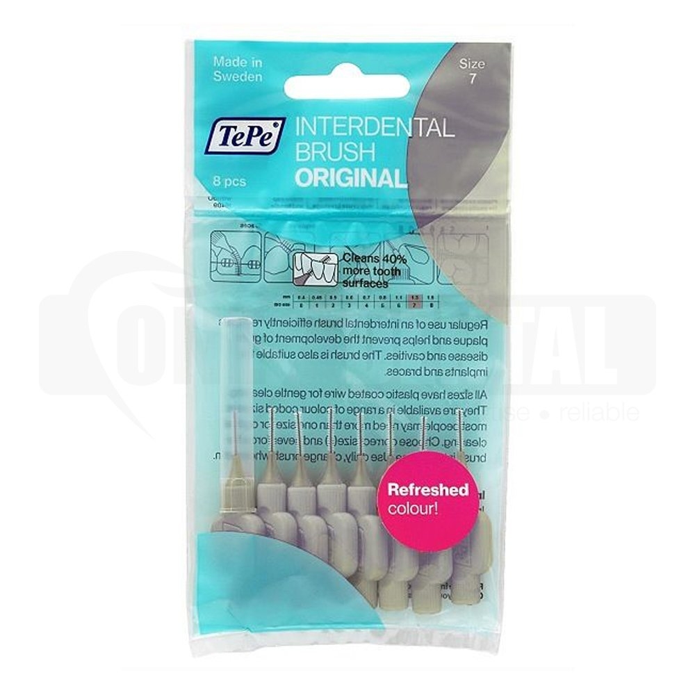 TePe Interdental Brush Grey 1.3mm 8 Pack