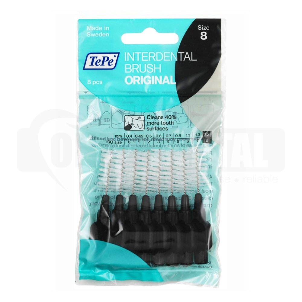 TePe Interdental Brush Black 1.5mm 8 Pack
