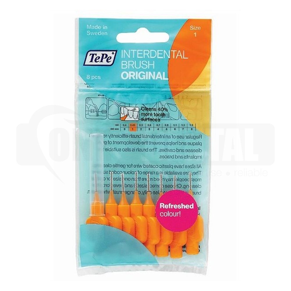TePe Interdental Brush Orange 0.45mm 8 Pack
