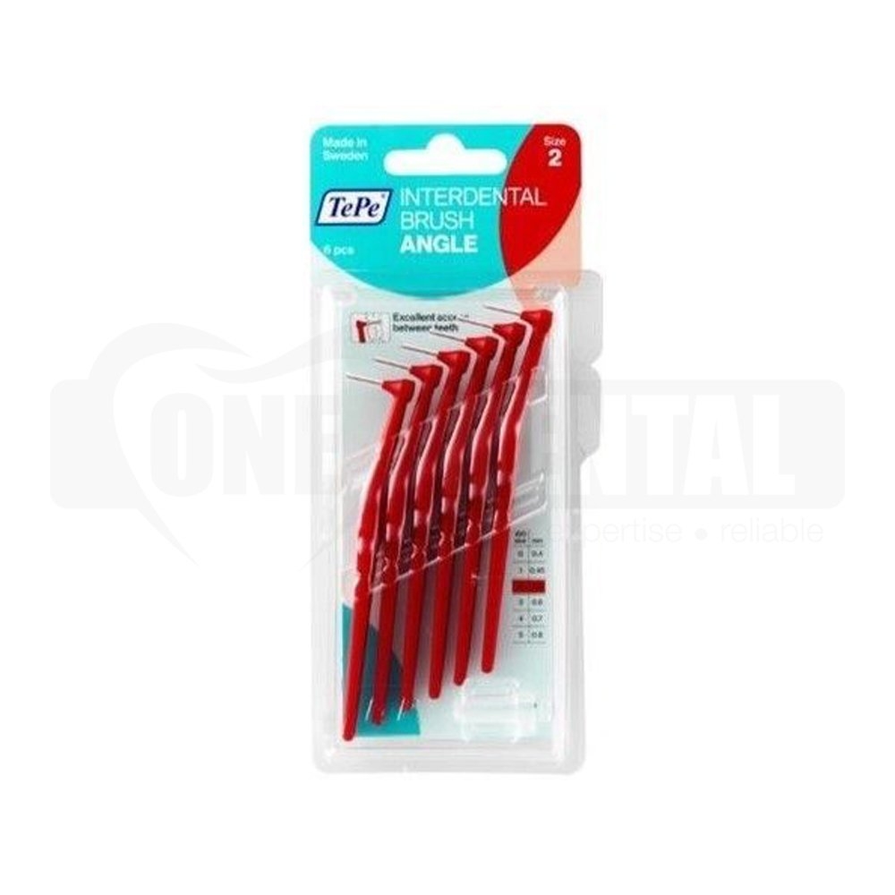 TePe Angle with Handle Red 0.5mm 6 Pack