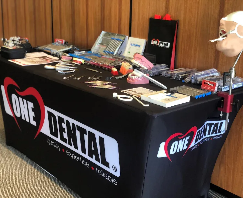 Dental tools on a table