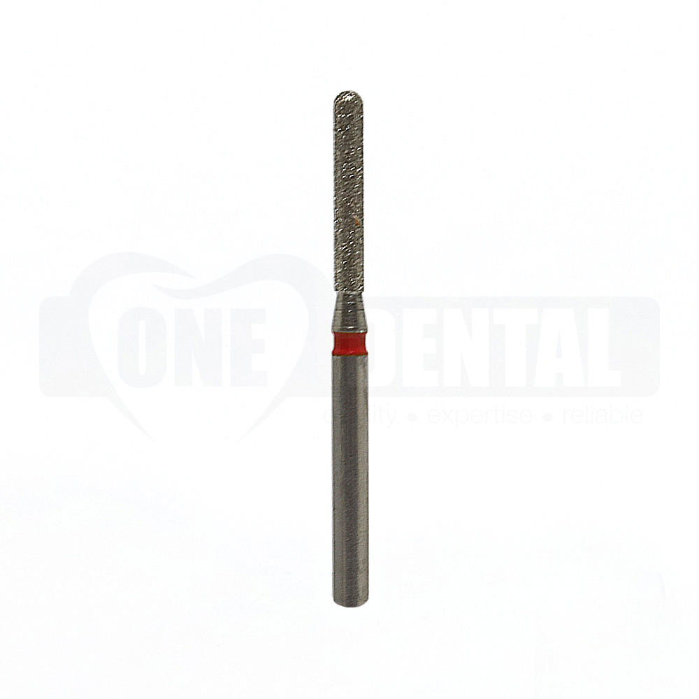 Diamond Bur Round Cylinder FG 881 014 FINE (RED)