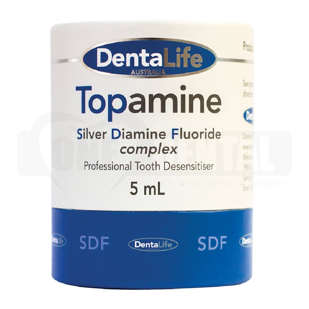Topamine SDF 5 mL bottle (Silver Diamine Fluoride Complex, Silver ion 25% w/v)