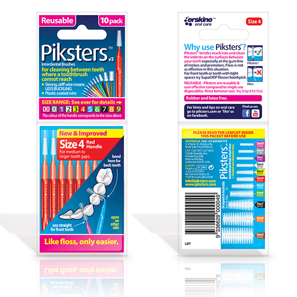 Piksters 4 Red pk 10